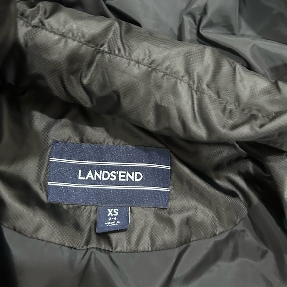 Lands end black winter long puffer - Picture 3 of 4